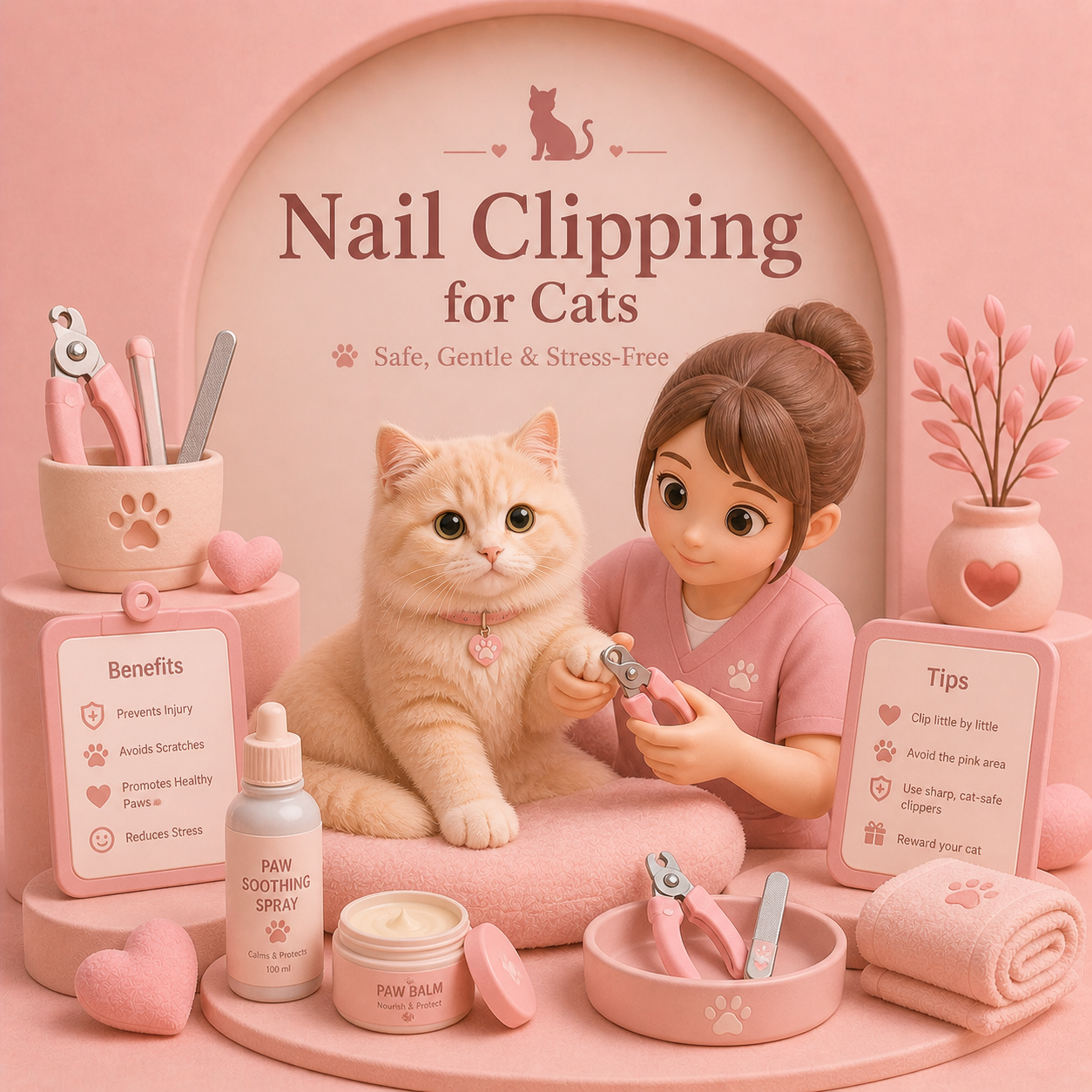 Cat nail clipping